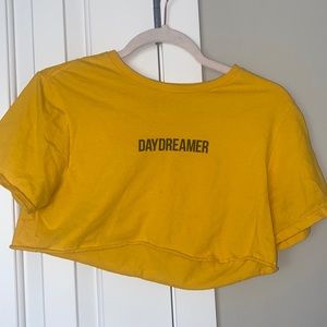 Yellow/gold; Artist Union Clothing Co. Crop Top.